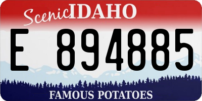 ID license plate E894885