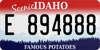 ID license plate E894888