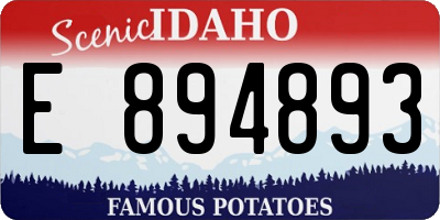 ID license plate E894893