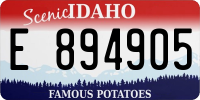 ID license plate E894905