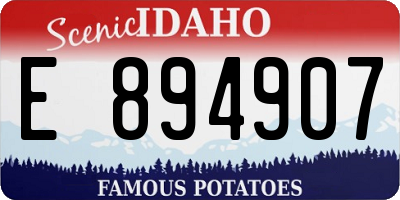 ID license plate E894907