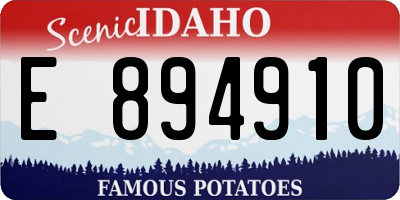 ID license plate E894910