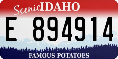 ID license plate E894914