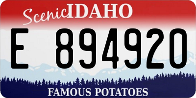 ID license plate E894920