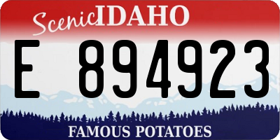 ID license plate E894923