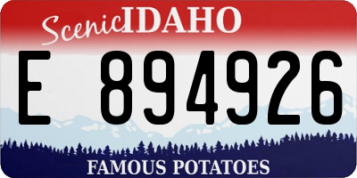 ID license plate E894926
