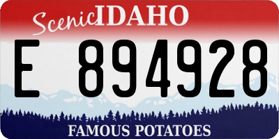 ID license plate E894928