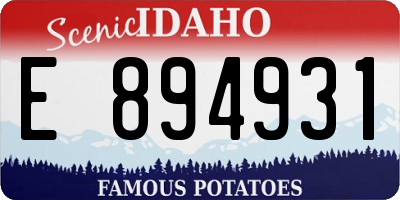 ID license plate E894931