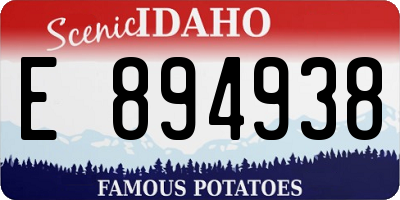 ID license plate E894938