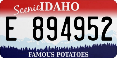 ID license plate E894952