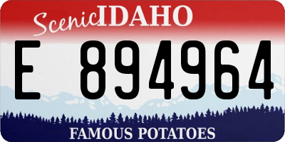 ID license plate E894964