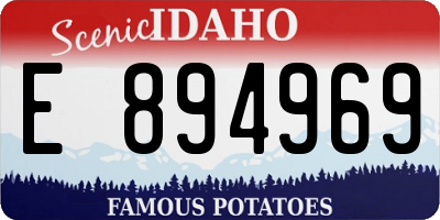ID license plate E894969