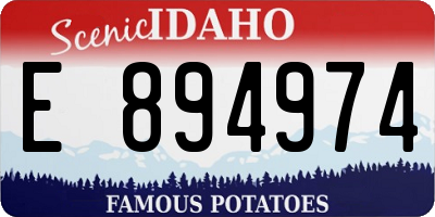 ID license plate E894974