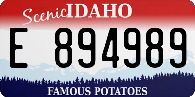 ID license plate E894989