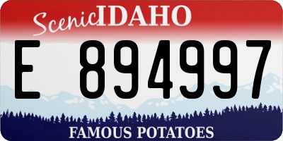 ID license plate E894997