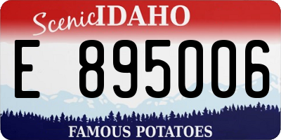 ID license plate E895006