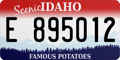 ID license plate E895012