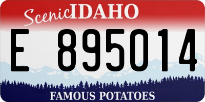 ID license plate E895014