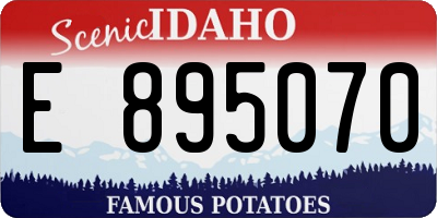 ID license plate E895070