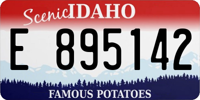 ID license plate E895142