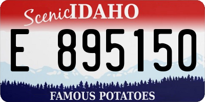 ID license plate E895150