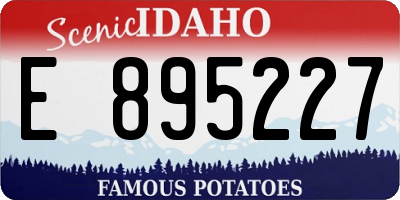 ID license plate E895227