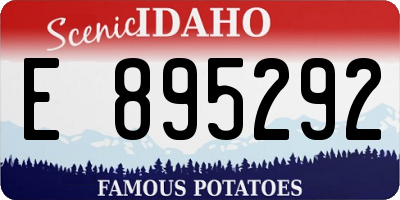 ID license plate E895292