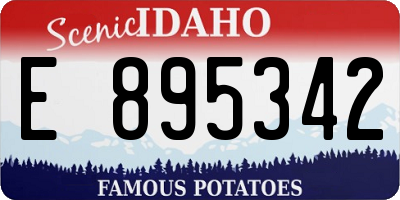 ID license plate E895342