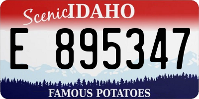 ID license plate E895347