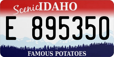 ID license plate E895350
