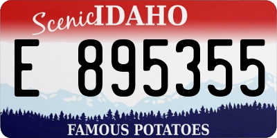 ID license plate E895355