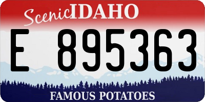 ID license plate E895363