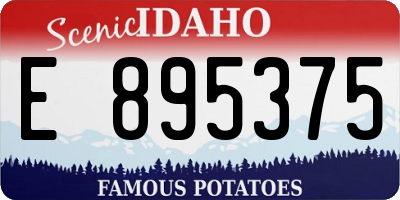 ID license plate E895375