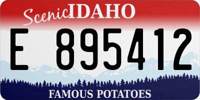 ID license plate E895412