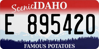 ID license plate E895420