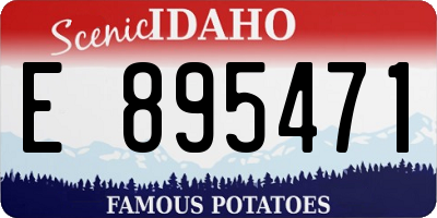 ID license plate E895471