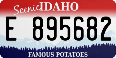 ID license plate E895682