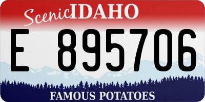 ID license plate E895706