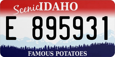 ID license plate E895931