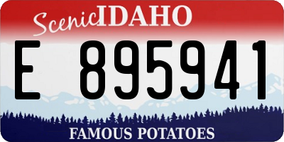 ID license plate E895941