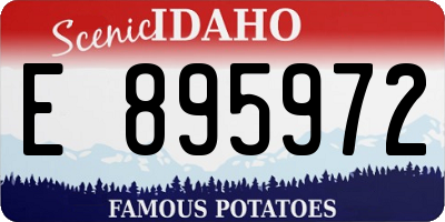 ID license plate E895972