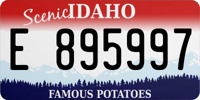 ID license plate E895997