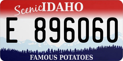 ID license plate E896060