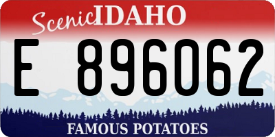ID license plate E896062