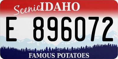 ID license plate E896072