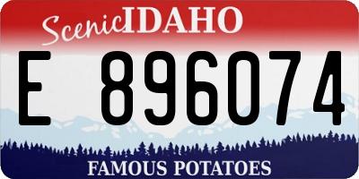 ID license plate E896074