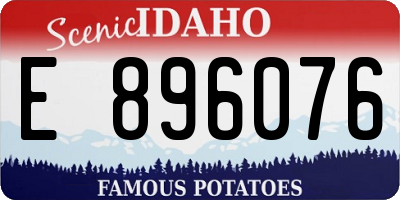 ID license plate E896076