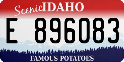 ID license plate E896083