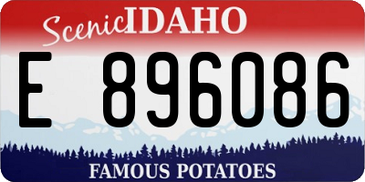 ID license plate E896086