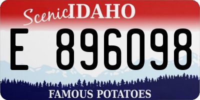 ID license plate E896098